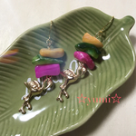 フラミンゴのトロピカルピアス✩アロハ