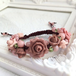 薔薇とピンクオパールのローズガーデン編ブレス☆モーブ