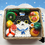 ミニチュアフードのお弁当(猫マリン）