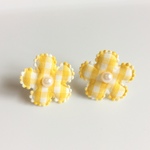 お花のリボン:2個セット（黄色）