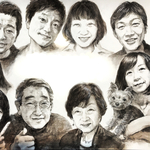 ご家族1（10名様まで）B３ 似顔絵（モノクロ鉛筆画）