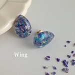 人魚姫の涙ピアス   イヤリング/樹脂ノンホール/樹脂ピアス