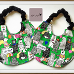 J【リバーシブル】>みどりのクマさんビブ