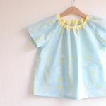 size 100　ペールブルー　半袖スモック