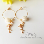 SALE中♡再販♡flamingo♡フープ樹脂イヤリング
