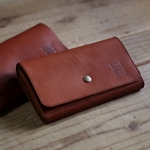 革の長財布　Long Wallet / square cut / Brown