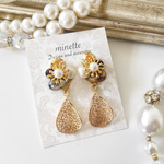 Swarovskiビジュー♡Oriental gold ピアス