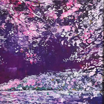 原画 『夜桜』 額縁付き