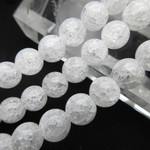 クラック水晶(爆裂水晶)/size(8㎜玉)/1set(15玉)/No4132-w