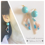 春 夏カラー べっ甲 ピアス/イヤリング