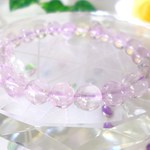 ☆希少☆無限の愛☆慈愛☆癒し☆気品☆純粋な愛☆高品質ＡＡＡ☆カリフォルニア・アイリス☆　☆クンツァイト（ヒデナイト入り）☆　☆８ｍｍ☆　☆１６ｃｍ☆　☆７月１０日の誕生日石☆