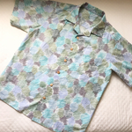 メンズオープンシャツ マーブル柄