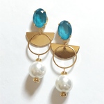 bijou×gold plate pierce(blue)