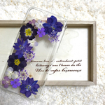 お花いっぱい押し花スマホケース iPhone/Xperia/GALAXY/AQUOS等