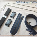 【金具キット】 ０４７ リュックサック２ ＜ワイヤー＞ネイビー（送料込）