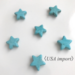 〈USA import〉イミテーションターコイズビーズ スター（6個 ）