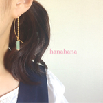 淡色天然石のアメリカンピアス