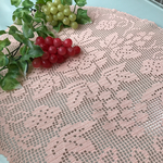 【30％ OFF！】花とぶどうのテーブルセンター　サーモンピンク【2周年感謝セール実施中♪　6/16正午まで！】