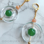 〈金アレ対応〉CLEAR PLANETA  PIERCE   green/pink