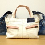 本物デニムbag 【ホワイト】