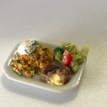 hand:made:ミニチュア：ドールハウス：ドライカレー＆チーズインハンバーグ：再販：