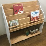 【新色】絵本棚（面出し4段+棚1段）幅87cm LO/AW 完成品