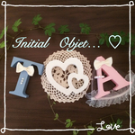 イニシャルオブジェ♡とっても可愛いパールつきふんわりベールも♡