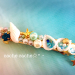 マーメイドのバレッタ☆.｡.:*･ﾟblue＊shell