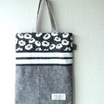 A4サイズのぺたんこトート*アネモネ