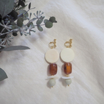 tortoiseshell × wood stcat pierce / earring