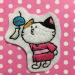 風鈴とねこのワッペン