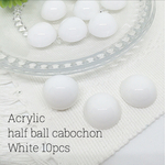 SALE♡アクリル半球カボション⭐️ホワイト 10pcs