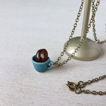 Cafe♪ネックレス blue