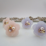 パステルフラワー♡ビジューパール華やかイヤリング