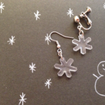雪イヤリング  ピアス