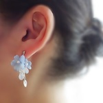 【在庫のみ】浴衣におススメ☆Flower　Raindrop　～アマダレ～　ピアス/イヤリング■
