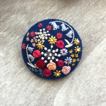 （大）刺繍ブローチ カンパニュラ