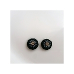 ブラックダイヤビジュー刺繍ピアス