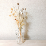 プリザーブドフラワーのイエロー花束の花瓶