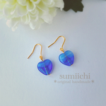       【ピアス】ハートマーブル