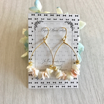 マザーオブパールとshell✱しずくフープピアス