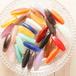 アクリルビーズ 15個　28ｍｍ　三角長細タイプ　MIX