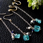 Thanks・SALE＊floating blue ice＊ピアスorイヤリング