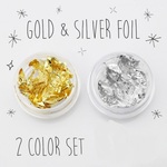 (sale63)【大特価品】ゴールド＆シルバーホイルセット レジンやネイルのデコレーションに 