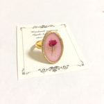 pink × pink flower ring