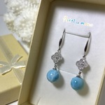 ♡幸せが呼び込めます♡ハイクラスドミニカ共和国ラリマーピアス 8mm Silver925 結婚式