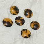 4個 ヒョウ柄カボション(16mm)