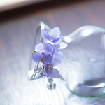 紫陽花ブーケのイヤーカフ（紫）