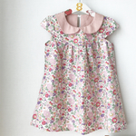 hiyonocoさま専用★[libertyリバティ＊襟付きフリル袖ワンピース100size