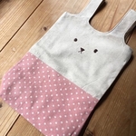 うさぎ上靴袋ピンクドット※定形外無料